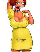 Moe watching marge blowing his balls dry.