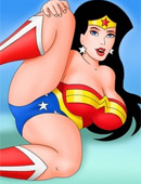 Cartoon super hero babes showing all they got to seduce you.