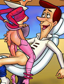 Lustful jane enjoys jumping on a stiff rod
