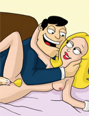 Nasty sex hungry toon american dad bangs his wife whenever he wants.