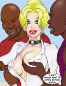 Super sex ywhite cartoon teacher with huge tits gonna be fucked by her black students.