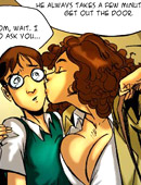 Dude makes his toon gf drink a special shake to make her tits very big
